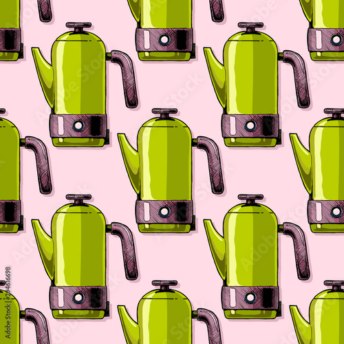 Pattern with coffee machines