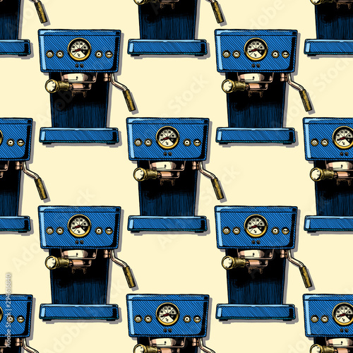 Pattern with coffee machines