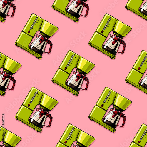 Pattern with coffee machines