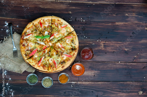 pizza on the table