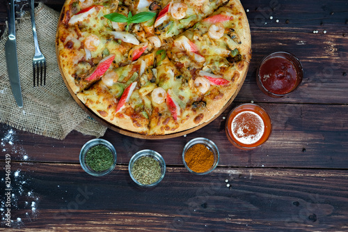 pizza on the table
