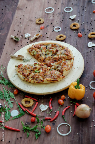 pizza on the table