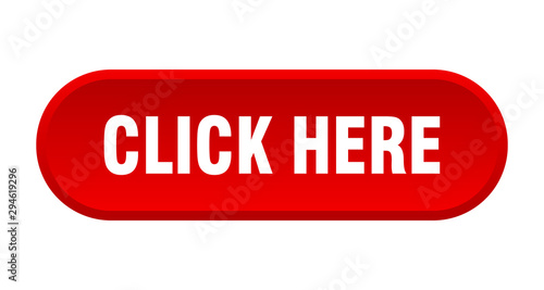 click here button. click here rounded red sign. click here