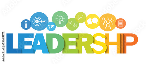 LEADERSHIP vector concept typography banner