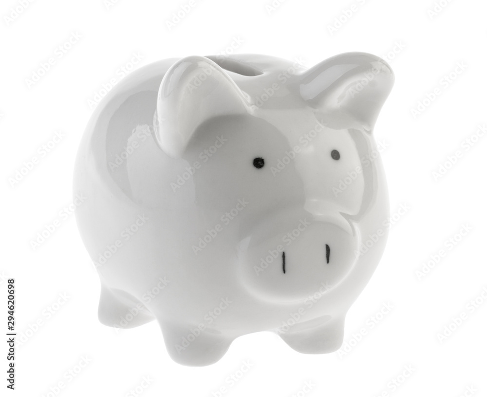 Piggy bank isolated without shadow