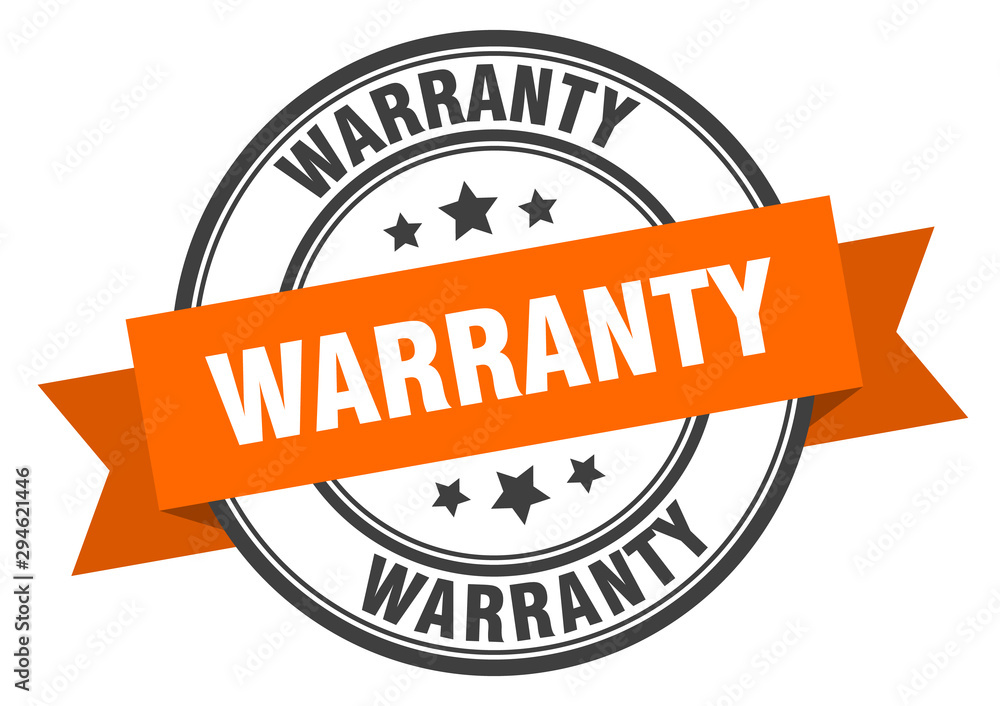 Fototapeta premium warranty label. warranty orange band sign. warranty