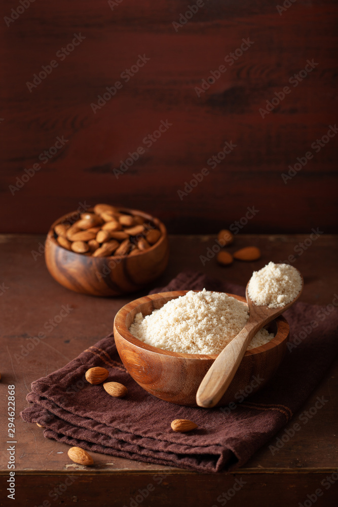 almond flour. healthy ingredient for keto paleo gluten-free diet