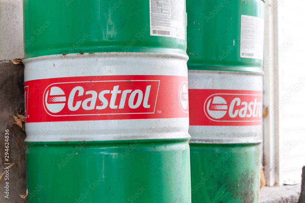 Castrol logo. Castrol is a British global brand of industrial and automotive  lubricants offering a wide range of oils. Stock Photo | Adobe Stock