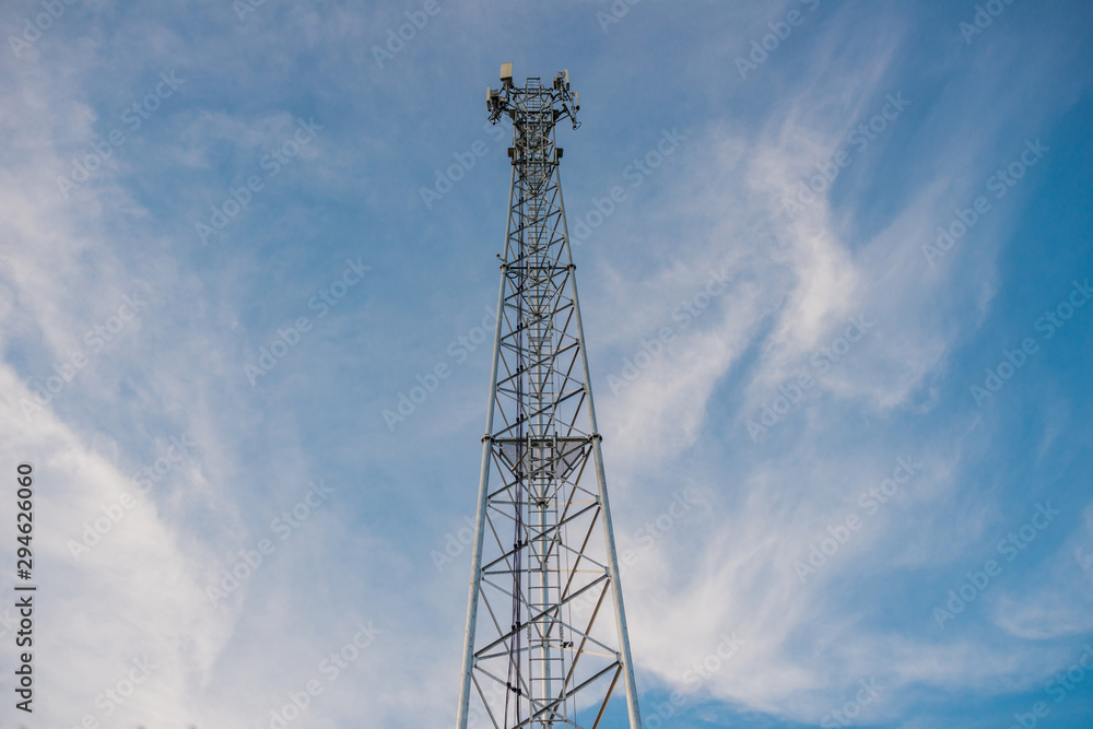 Telecommunication pole against the beautiful sky. Telecommunication pole against the beautiful sky.