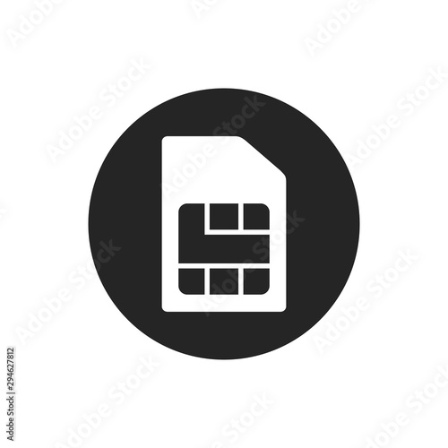 Sim card vector icon. Sim card icon symbol. Sim card mobile slot icon