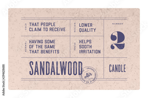 Vintage Minimal Label. Set of graphic modern vintage label