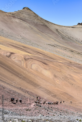 Dramatic mountain scenery at the Palomani Pass. Ausungate, Cusco, Peru photo