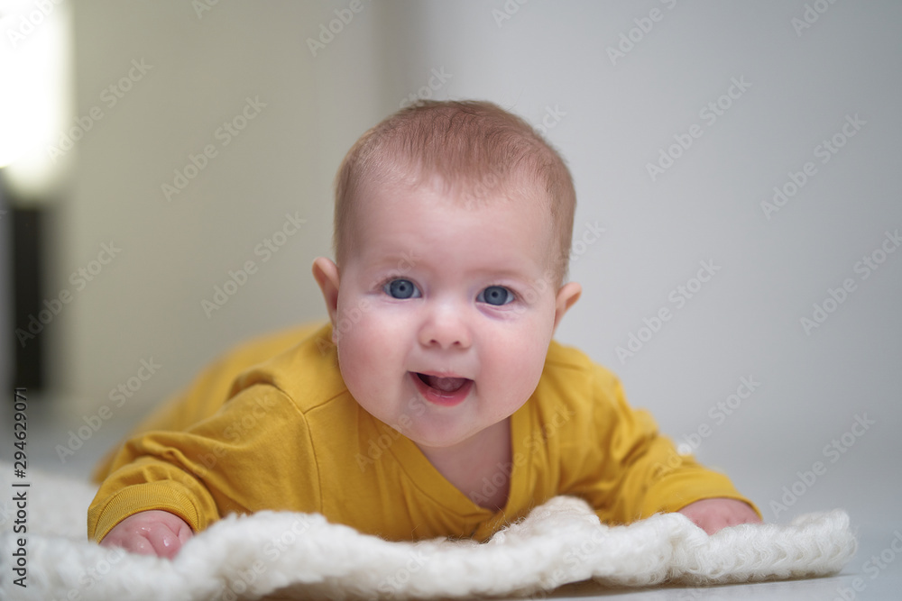 emotional portrait of a baby. fun emotional portrait of a baby. fun