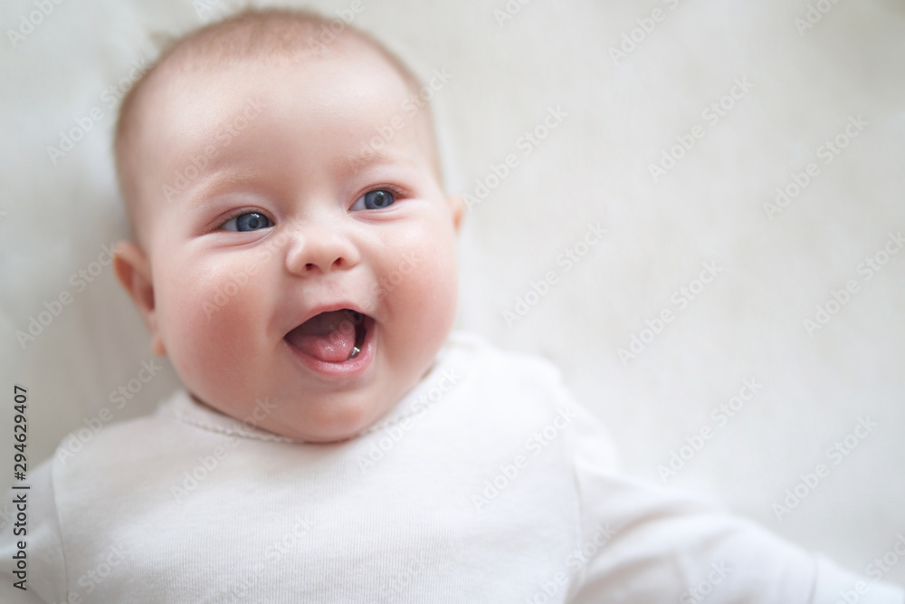 emotional portrait of a baby. fun emotional portrait of a baby. fun