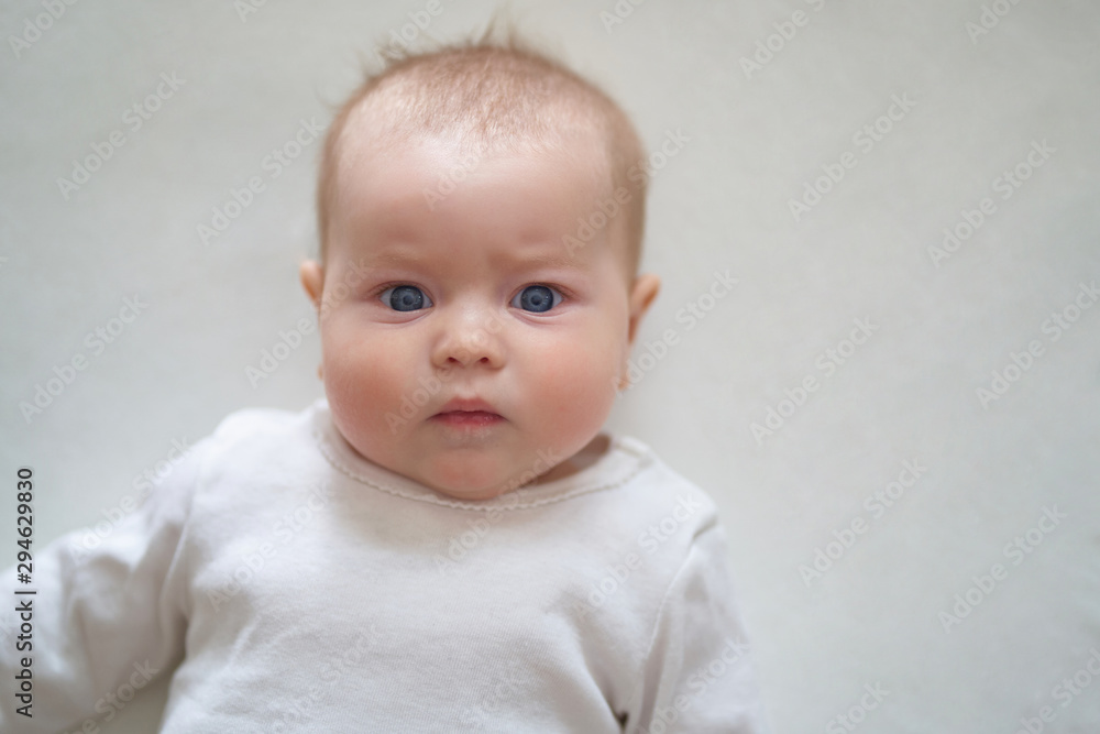 emotional portrait of a baby                                    