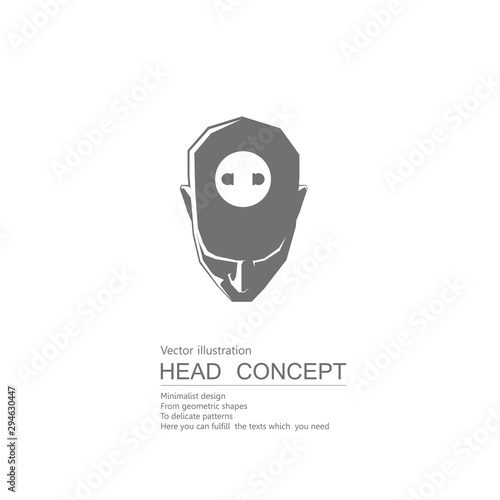 Surreal concept design. Isolated on white background.