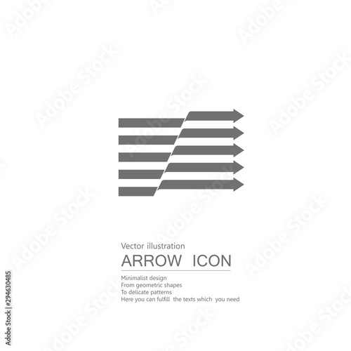 Vector drawn arrow. Isolated on white background.