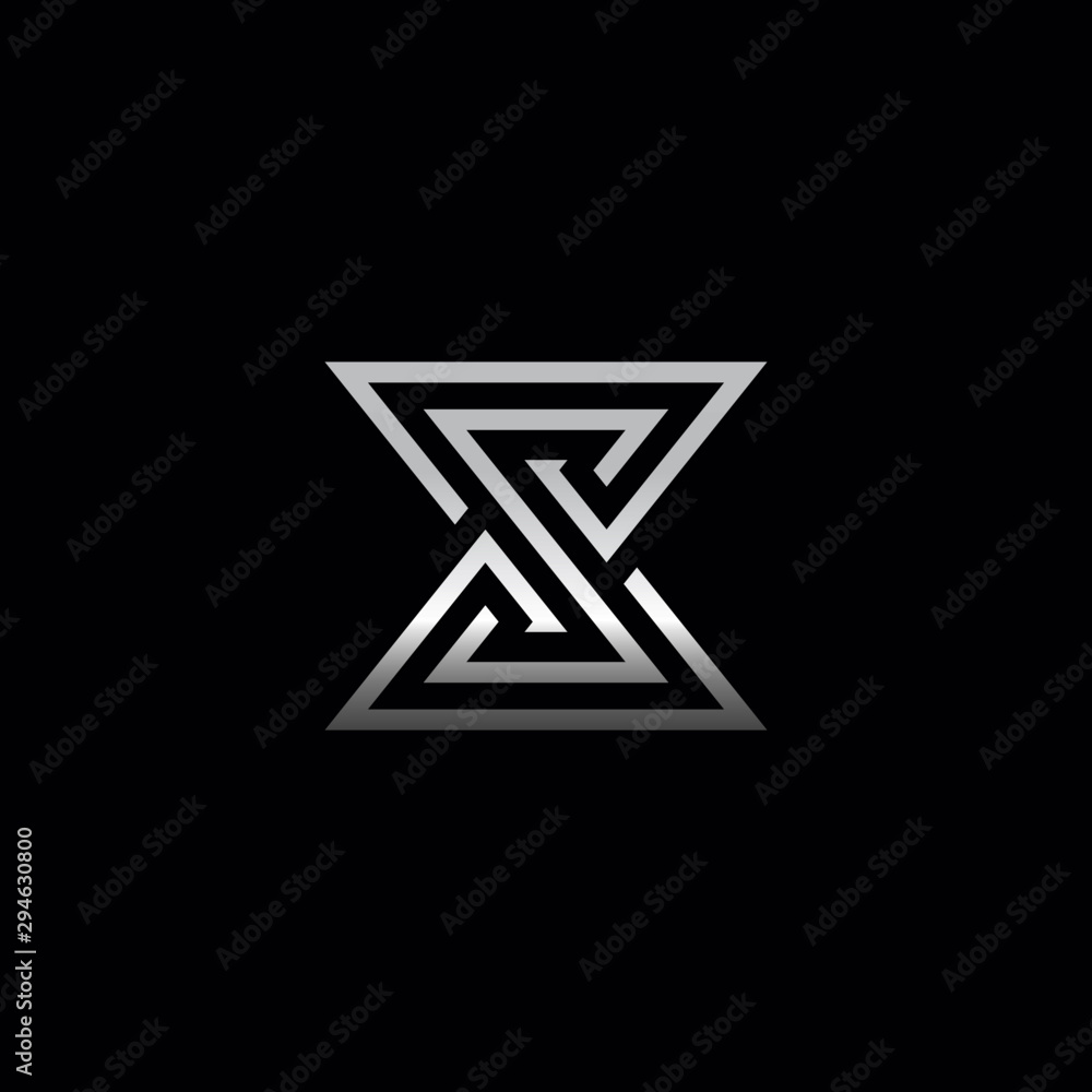 Silver SS monogram with sand watch shape, sand watch logo, sharp SS logo .vector Silver SS monogram with sand watch shape, sand watch logo, sharp SS logo .vector