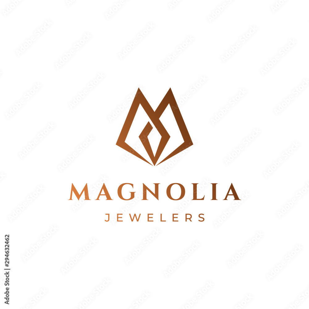 Minimal and Elegant M initial Logo, Luxury M logo design, Beautiful M letter Mark .vector