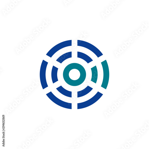 C initial logo design with connection, wifi, maze aspect .vector