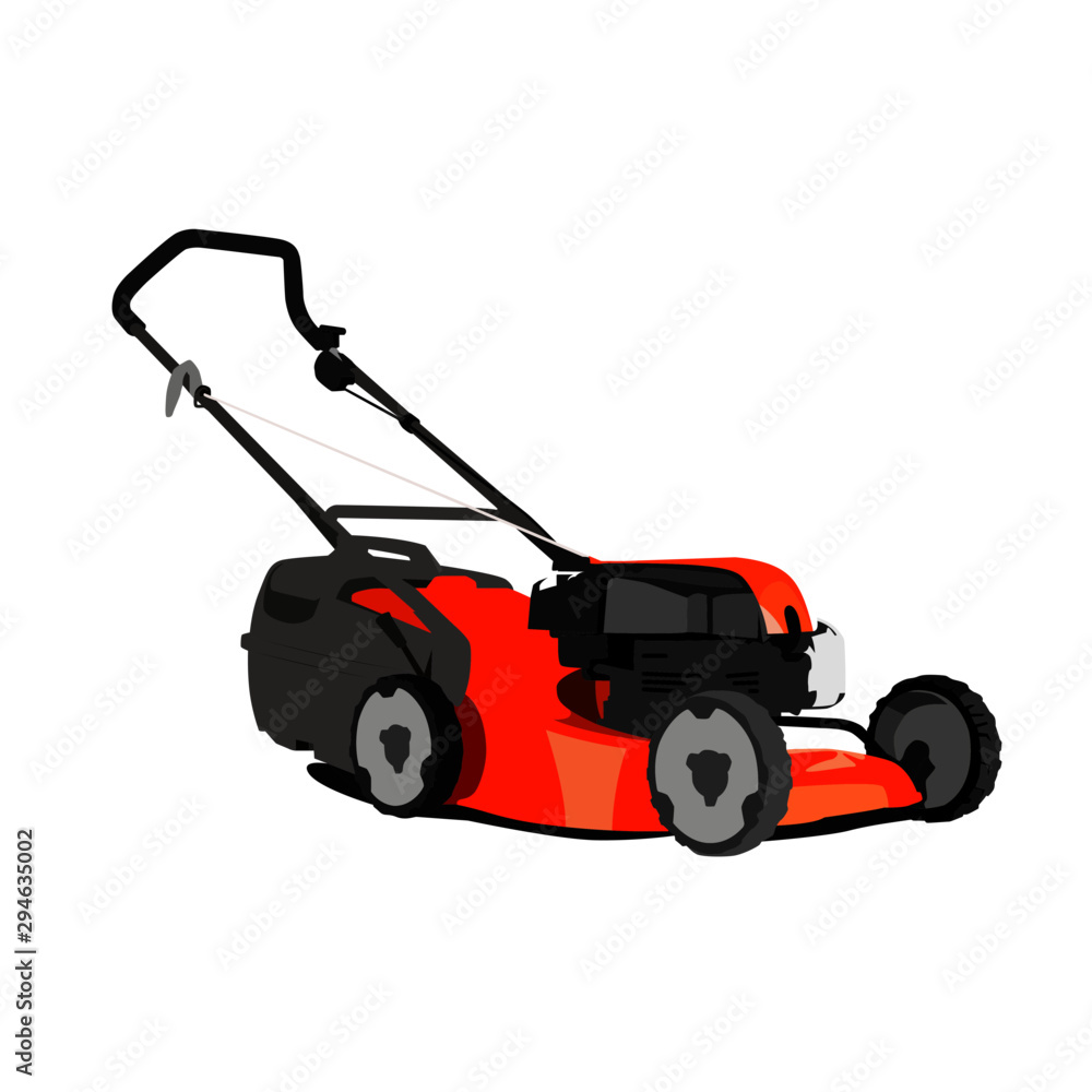 lawn mower realistic vector illustration isolated lawn mower realistic vector illustration isolated