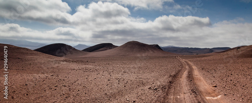 Road in the Namibian Desert of Damaraland, part of the Erono Region