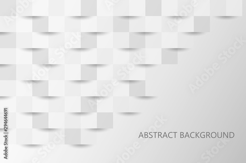 White abstract texture. Vector background 3d paper art style can be used in cover design, book design, poster, flyer, website backgrounds or advertising. © Artem