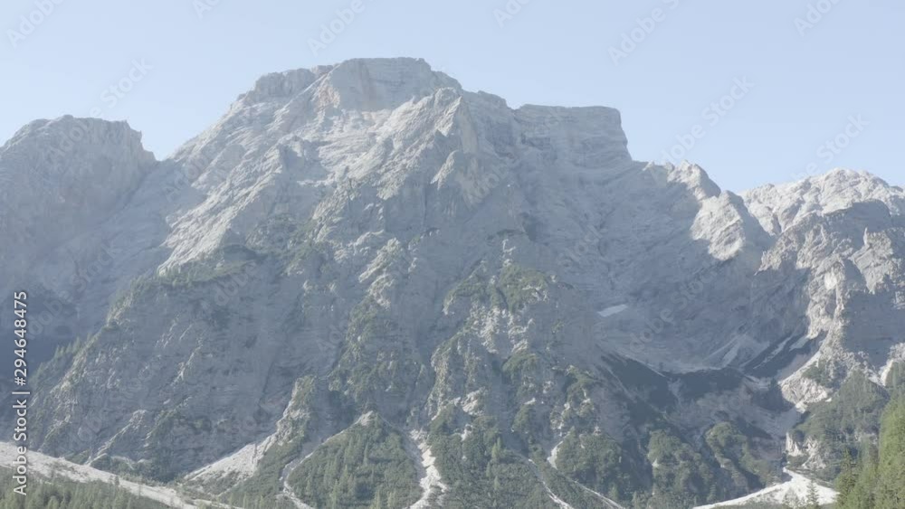 Boats on the Mountain Lake Aerial 4K In Dolomites Lago di Braies Ready for Grade.Italy Dolomites 4k Footage Flat Profile Ready For Grading. Boats on the Mountain Lake Aerial 4K In Dolomites Lago di Braies Ready for Grade.Italy Dolomites 4k Footage Flat Profile Ready For Grading.