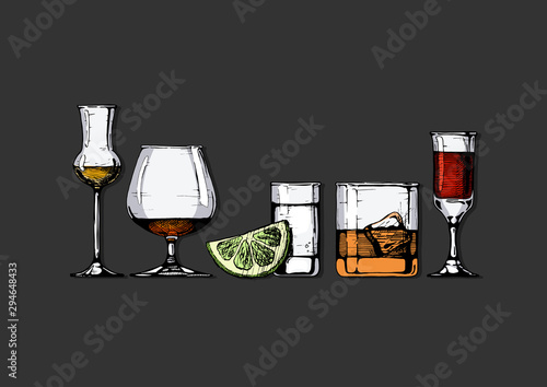 glasses goblets set