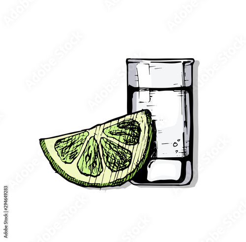 illustration of shot glass