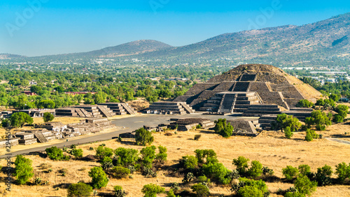 Pyramid of the Moon at Teotihuacan in Mexico photo