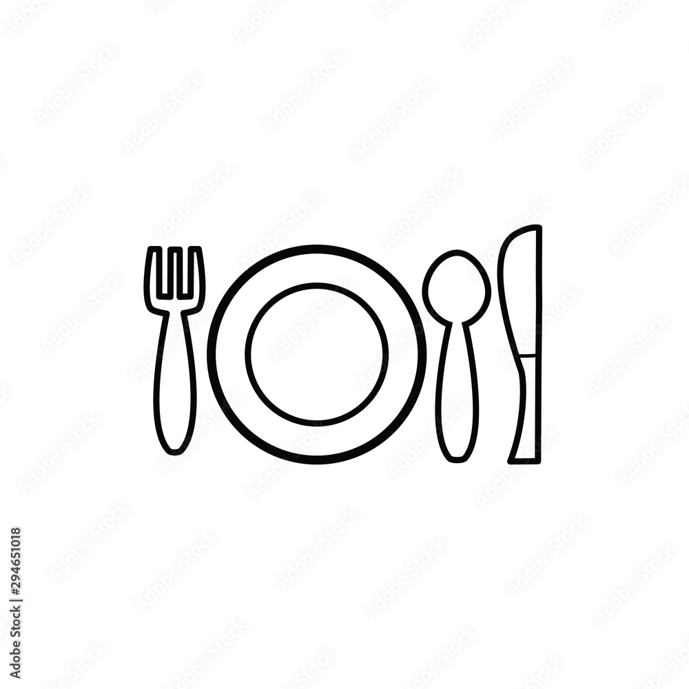 plate icon vector flat design template plate icon vector flat design template