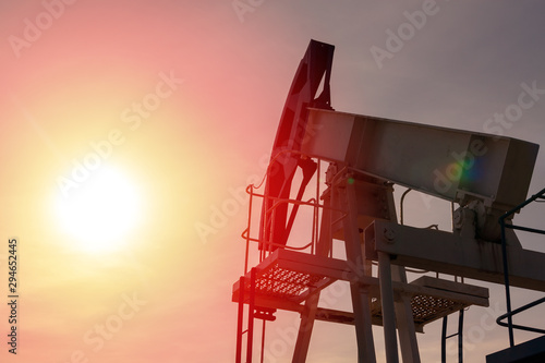 Oil, gas industry. An Oil Pump Jack.