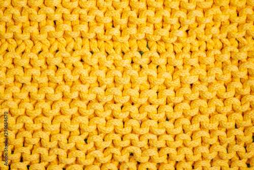bright yellow knitted fabric loops