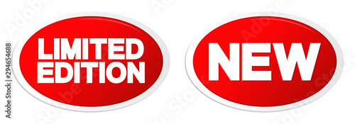Limited Edition and New banners design template, promotion tags, vector illustration