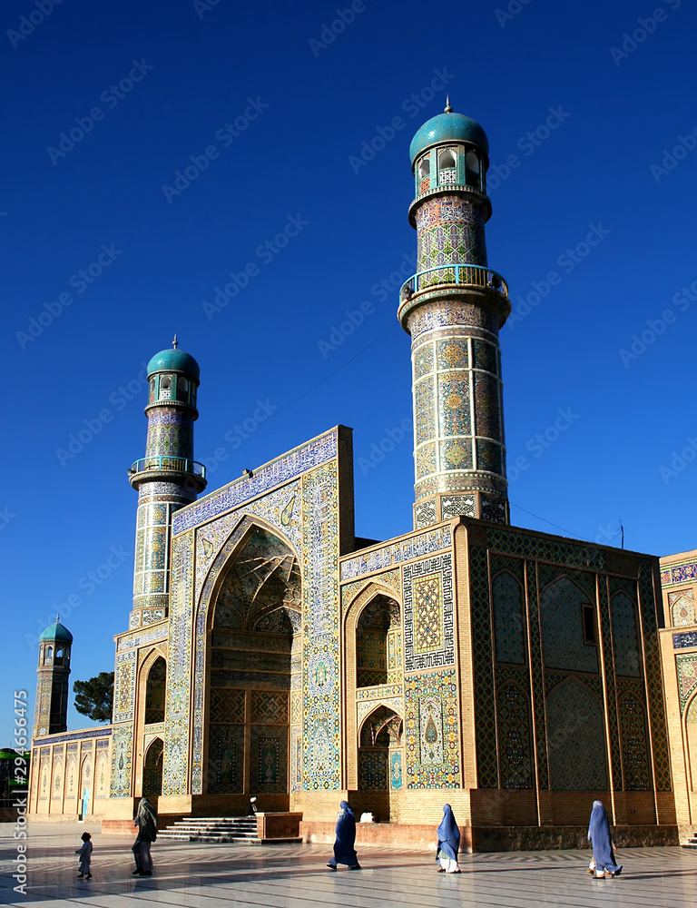 Herat in western Afghanistan. The Great Mosque of Herat (Friday Mosque ...