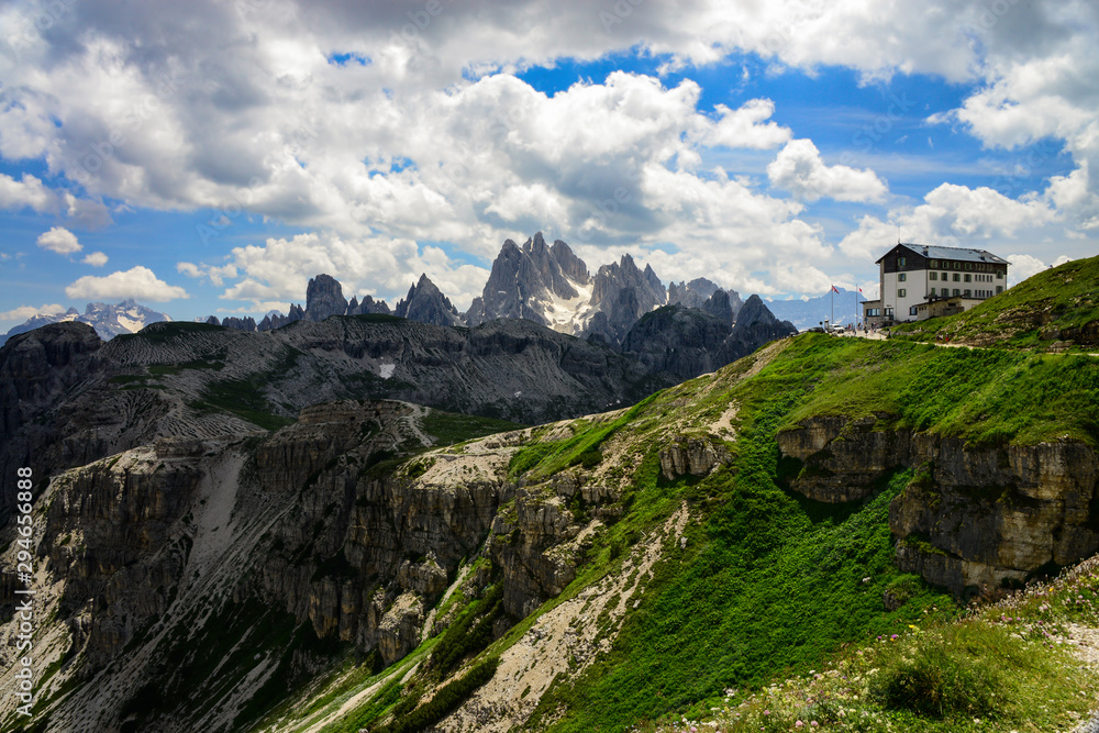 Rifugio Auronzo Hütte Dolomiten Drei Zinnen Südtirol Bergpanorama ...