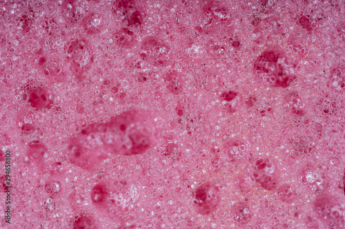Sponge detail texture, sponge texture closeup background. Cellulose red sponge texture