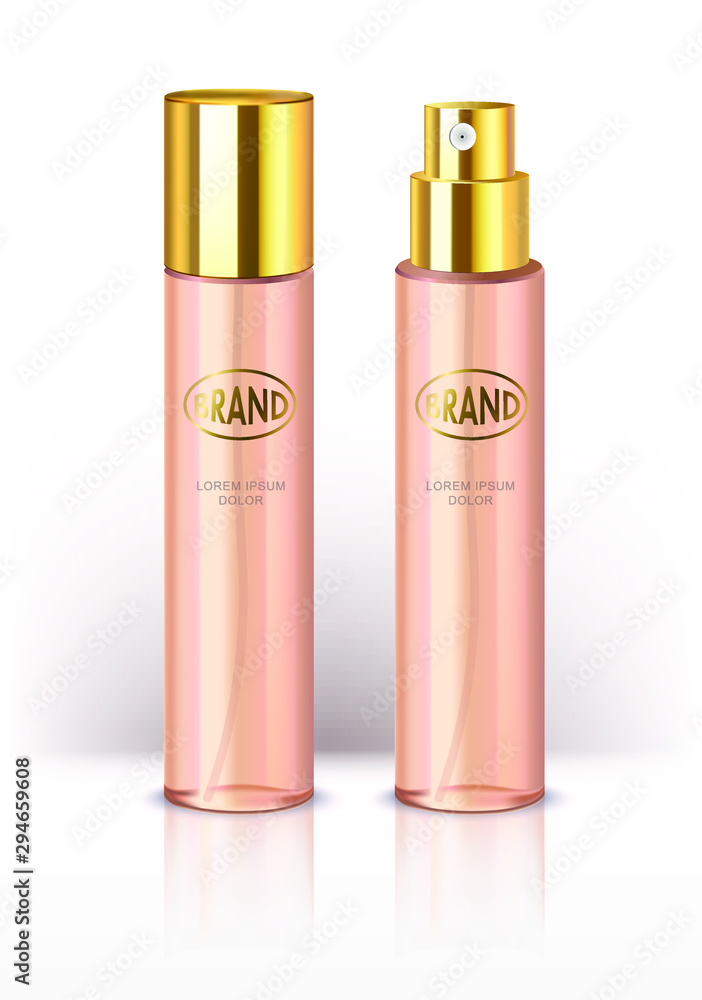 Spray parfum bottles (opened and closed) for catalogues or beauty advertising layout. Spray parfum bottles (opened and closed) for catalogues or beauty advertising layout.