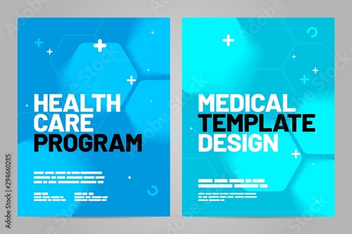 Template design with abstract background for medical layout. Vector design A4 size for poster, flyer or cover.