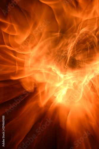 Bursts of Orange Flame