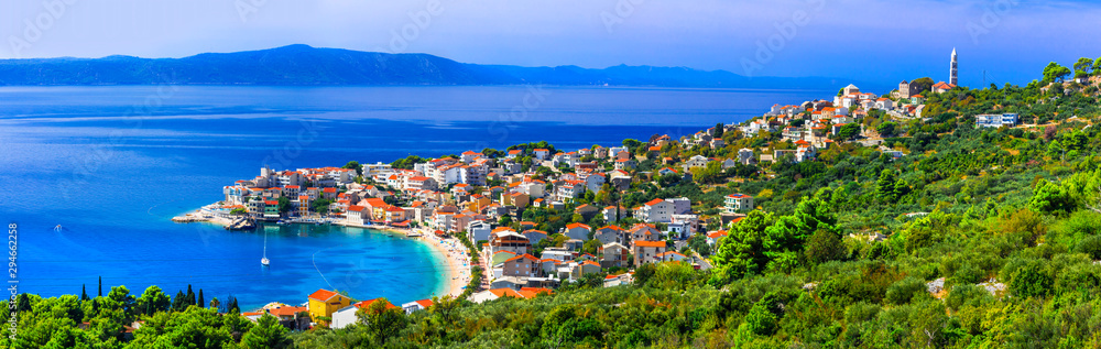 Amazing Adriatic coast. Beautiful beaches and villages of Croatia - Igrane in Makarska riviera