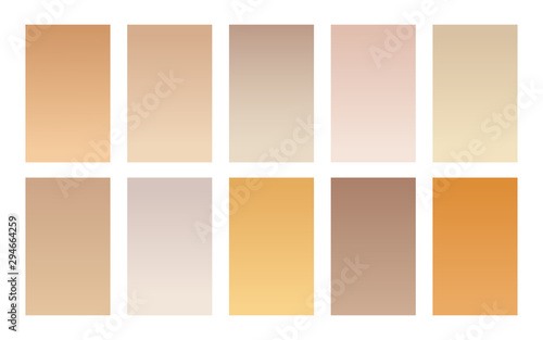 Vector set of gradient backgrounds wood color palette © Elokua