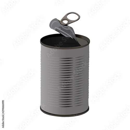 empty can realistic vector illustration
