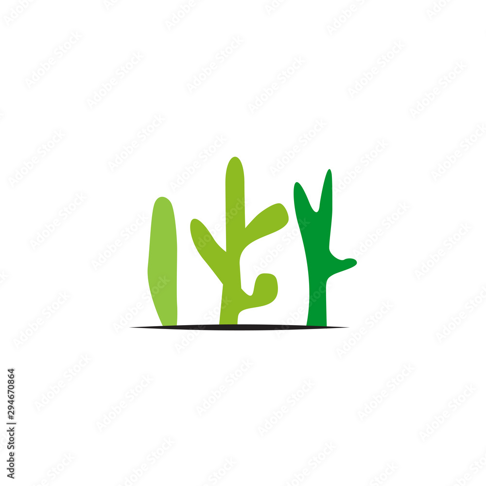 Cactus plant icon logo design vector template Cactus plant icon logo design vector template