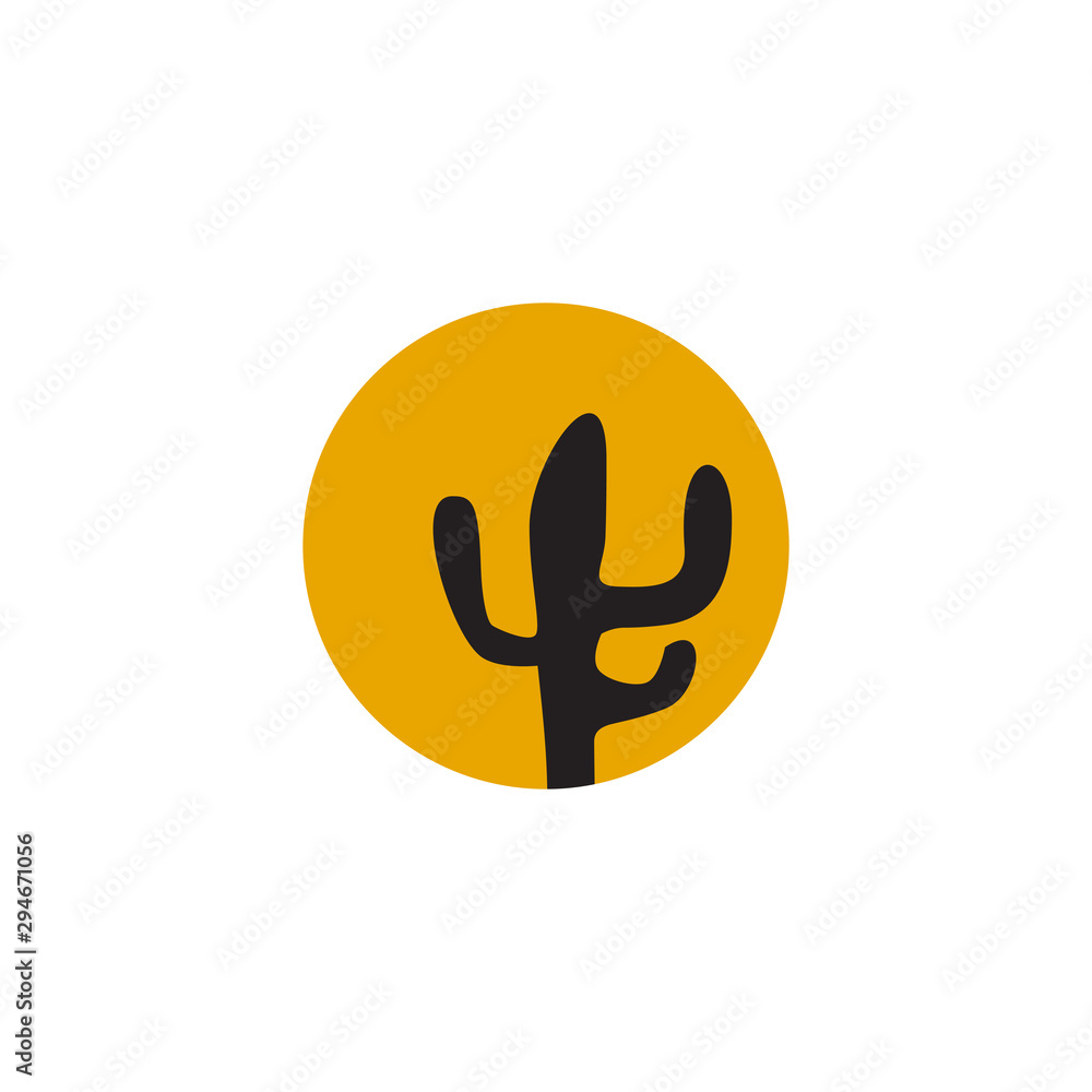 Cactus plant icon logo design vector template Cactus plant icon logo design vector template
