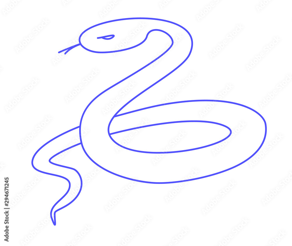 Fototapeta premium snake contour simple illustration vector illustration