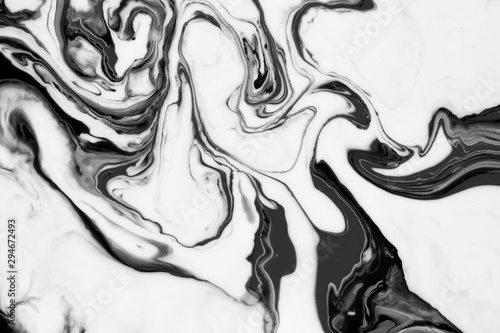 Abstract painting technique Ebru .Turkish style Ebru on the water with acrylic paints press waves.Modern art marble liquid texture