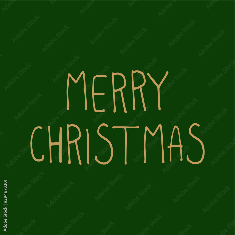 Hand written Merry Christmas vector banner cute Hand written Merry Christmas vector banner cute