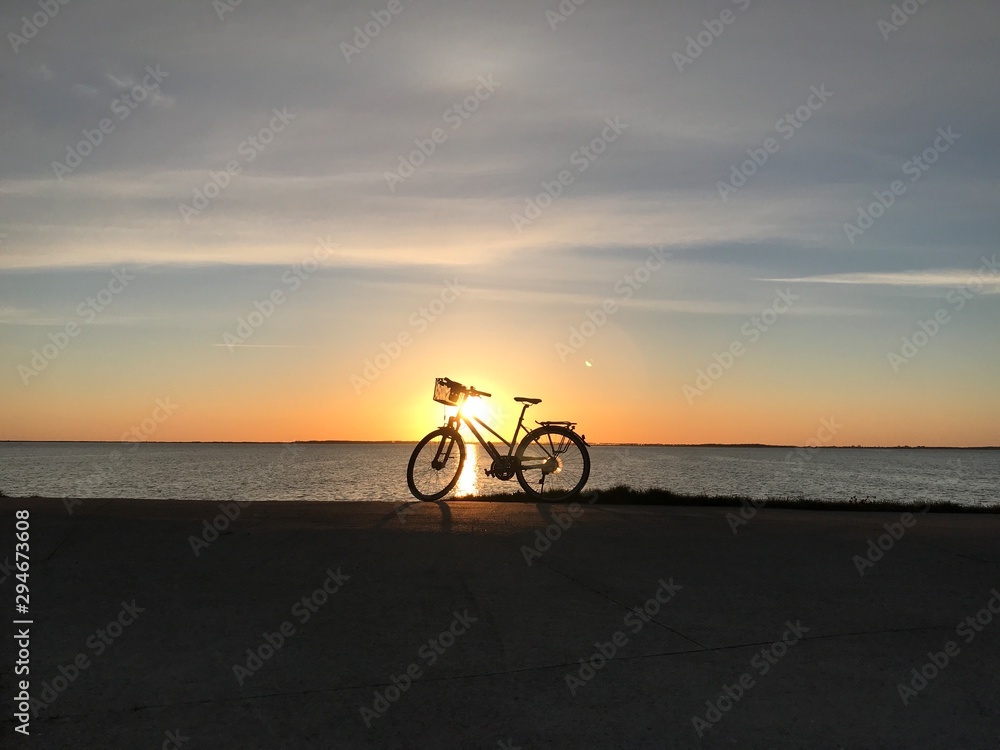 Fototapeta premium bike on the beach